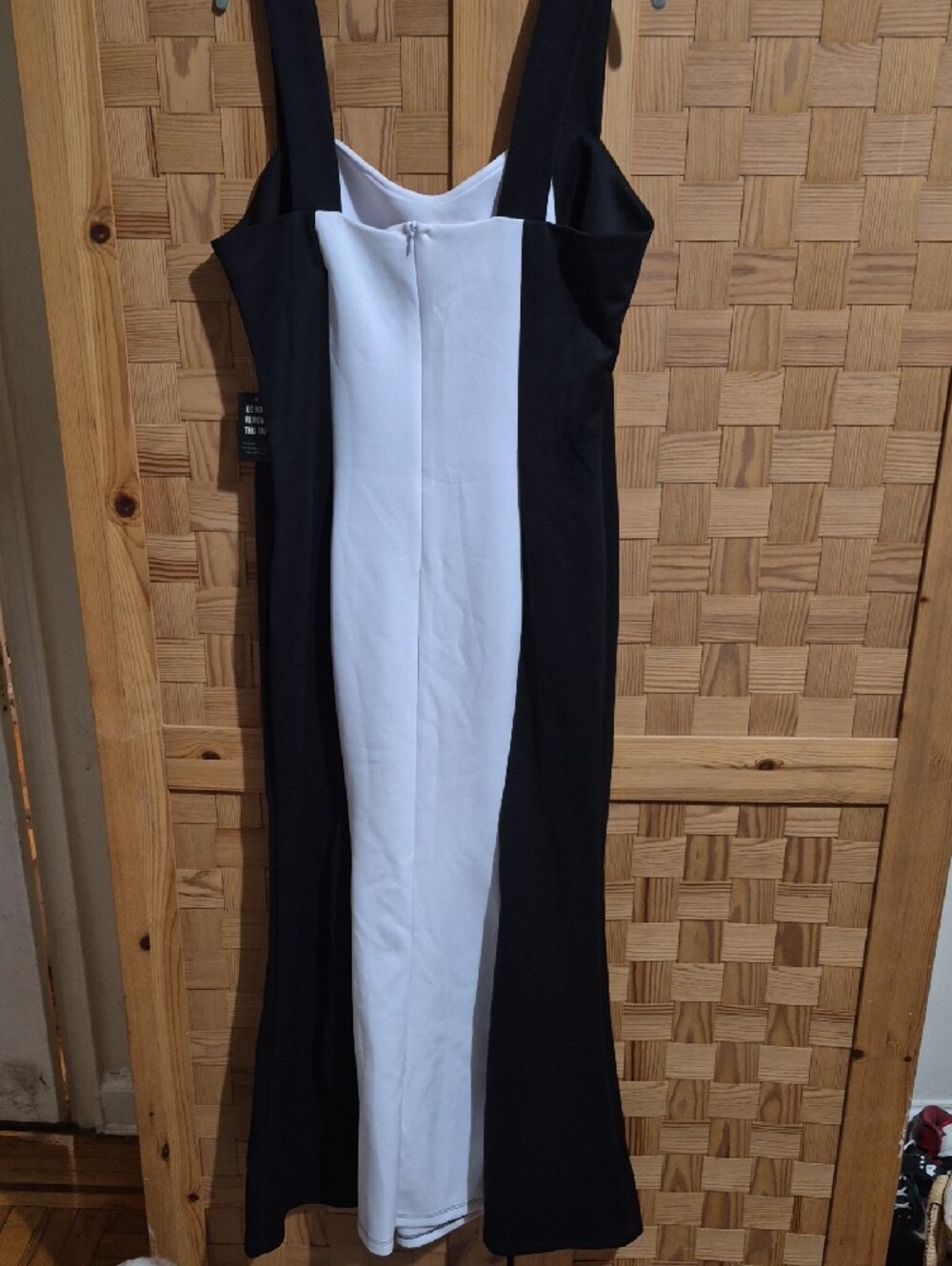 Ashley Stewart Black and White Colorblock Midi Dress - Picture 3 of 3